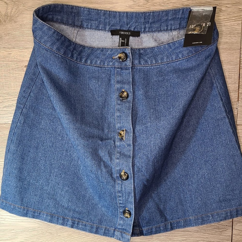 Jean Button up skirt